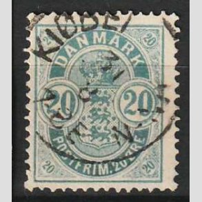 FRIM�RKER DANMARK | 1882 - AFA 33 - 20 �re bl� 