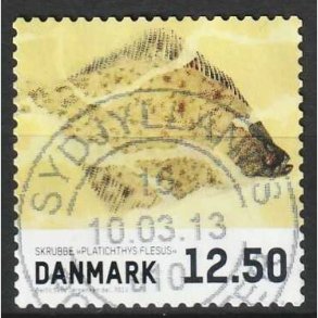 FRIM�RKER DANMARK | 2013 - AFA 1728 - Fisk - 12,50 Kr. skrubbe - Pragt Stemplet 