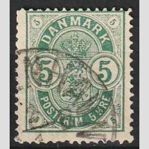 FRIM�RKER DANMARK | 1882 - AFA 32 - 5 �re gr�n 