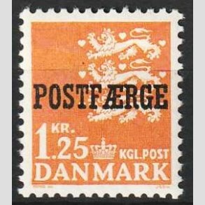 FRIM�RKER DANMARK | 1965 - AFA 41 - 1,25 Kr. orange POSTF�RGE - Postfrisk