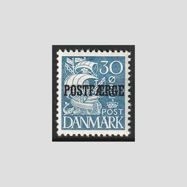 FRIM�RKER DANMARK | 1936-39 - AFA 17 Type I - 30 �re bl� POSTF�RGE - Postfrisk
