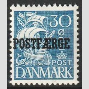 FRIM�RKER DANMARK | 1936-39 - AFA 17 Type I - 30 �re bl� POSTF�RGE - Postfrisk