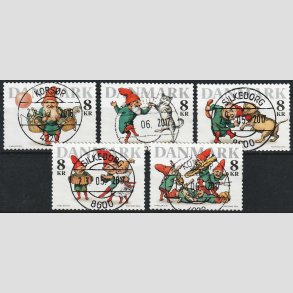 FRIM�RKER DANMARK | 2016 - AFA 1881-85 - Nisser - 8,00 kr. i komplet s�t - Lux stemplet 