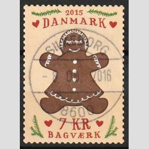 FRIM�RKER DANMARK | 2015 - AFA 1836 - Bagv�rk - 7,00 Kr. kagekone - Pragt Stemplet