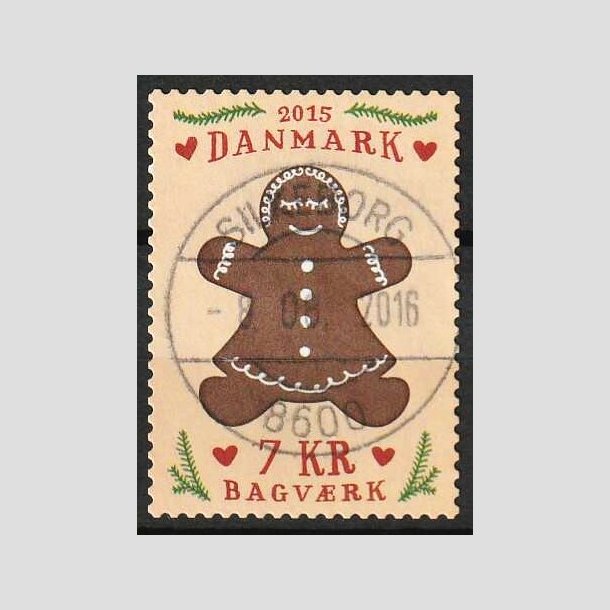 FRIM�RKER DANMARK | 2015 - AFA 1836 - Bagv�rk - 7,00 Kr. kagekone - Pragt Stemplet