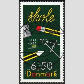 FRIM�RKER DANMARK | 2014 - AFA 1785 - Skolen 200 �r. - 6,50 Kr. - Pragt Stemplet Holstebro
