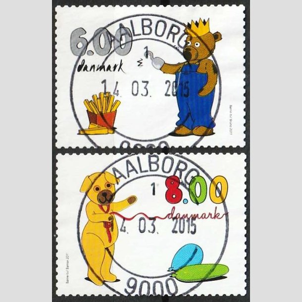 FRIM�RKER DANMARK | 2011 - AFA 1668+69 - B�rne-tv - i s�t flerfarvet - Lux Stemplet