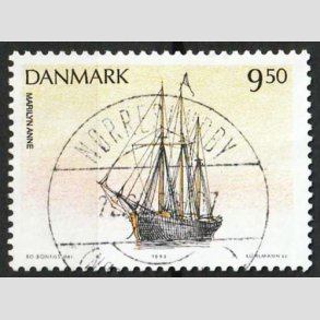 FRIM�RKER DANMARK | 1993 - AFA 1048 - Sejlskibe - 9,50 Kr. - Lux Stemplet N�rresundby