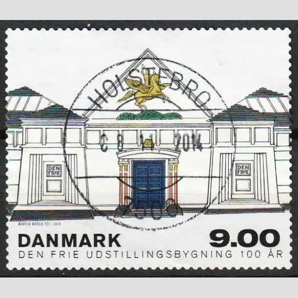 FRIM�RKER DANMARK | 2014 - AFA 1787 - Den Frie Udstillingsbygning 100 �r. - 9,00 kr. - Lux Stemplet