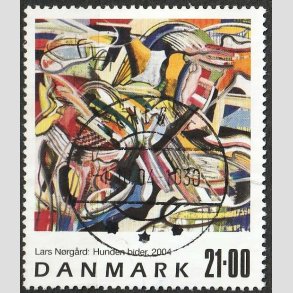 FRIM�RKER DANMARK | 2004 - AFA 1399 - Frim�rkekunst - 21,00 Kr. flerfarvet - Lux Stemplet Vanl�se