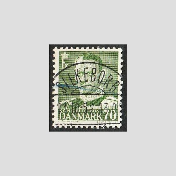 FRIM�RKER DANMARK | 1950 - AFA 324 - Fr. IX 70 �re m�rkgr�n - Lux Stemplet Silkeborg