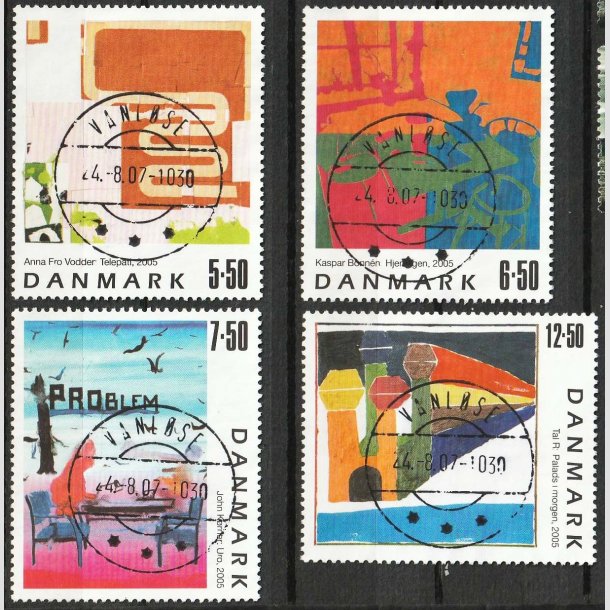 FRIM�RKER DANMARK | 2005 - AFA 1439-1442 - Frim�rkekunst 8. - 5,50-12,50 Kr. i s�t - Lux Stemplet