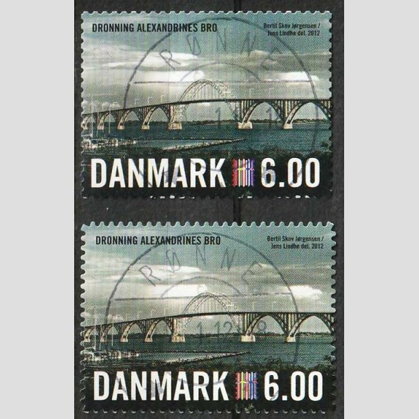 FRIM�RKER DANMARK | 2012 - AFA 1689+89a - Nordia 2012 - 6,00 Kr. flerfarvet - Lux Stemplet