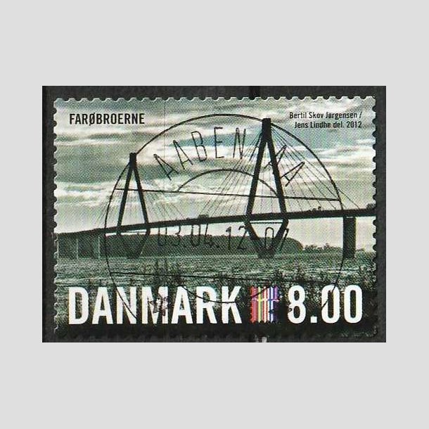 FRIM�RKER DANMARK | 2012 - AFA 1690 - Nordia 2012 - 8,00 Kr. flerfarvet - Lux Stemplet Aabenraa