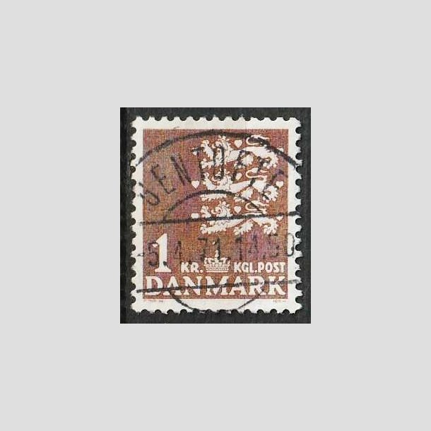 FRIM�RKER DANMARK | 1968 - AFA 293F - Rigsv�ben 1,00 Kr. brun - Lux Stemplet Gentofte