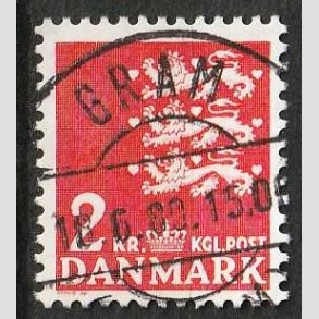 FRIM�RKER DANMARK | 1968 - AFA 294F - Rigsv�ben 2 Kr. r�d - Lux Stemplet Gram
