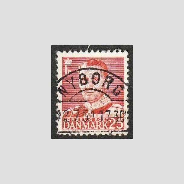 FRIM�RKER DANMARK | 1950 - AFA 321 - Fr. IX 25 �re r�d - Lux Stemplet Nyborg