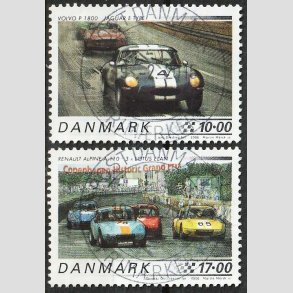 FRIM�RKER DANMARK | 2006 - AFA 1472+73 - Klassiske racerbiler - 10,00 + 17,00 Kr. - Pragt Stemplet