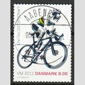 FRIM�RKER DANMARK | 2011 - AFA 1674 - WM i landevej - 8,00 Kr. -  Lux Stemplet (Uds�gt kvalitet)