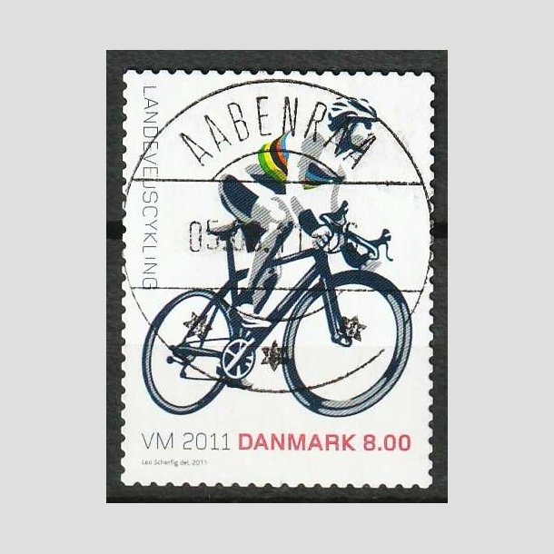 FRIM�RKER DANMARK | 2011 - AFA 1674 - WM i landevej - 8,00 Kr. -  Lux Stemplet (Uds�gt kvalitet)