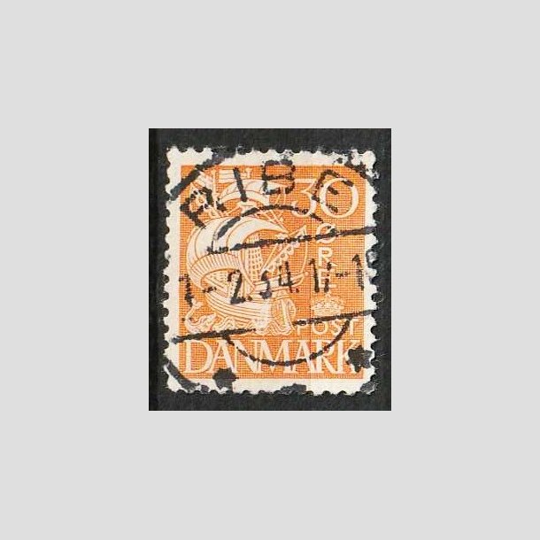 FRIM�RKER DANMARK | 1933 - AFA 206 - Karavel 30 �re orangegul Type I - Lux Stemplet Ribe