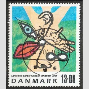 FRIM�RKER DANMARK | 2004 - AFA 1398 - Frim�rkekunst - 13,00 Kr. - Lux Stemplet Vanl�se