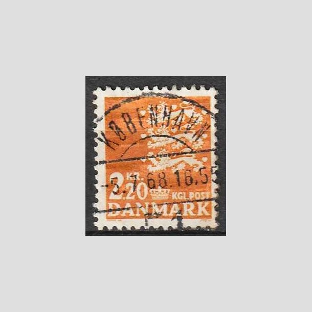 FRIM�RKER DANMARK | 1967 - AFA 464F - Rigsv�ben 2,20 Kr. orange - Lux Stemplet 