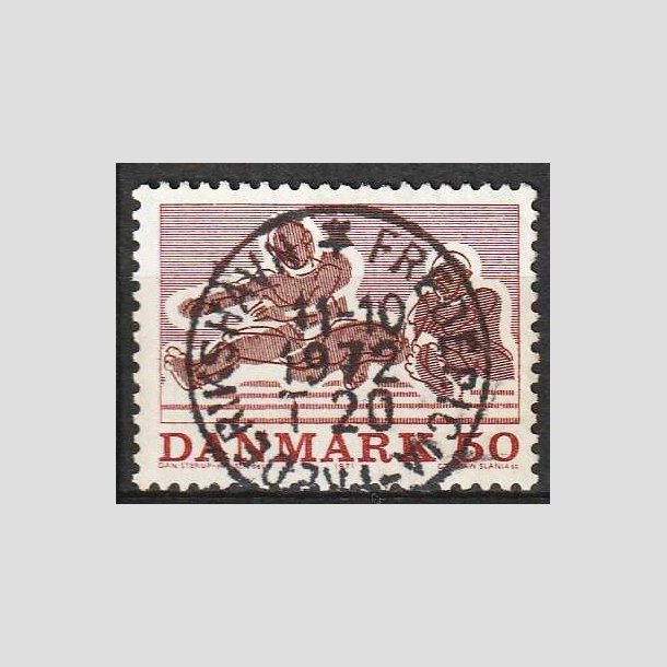 FRIM�RKER DANMARK | 1971 - AFA 517 - Sportsudgave - 50 �re r�d/r�dbrun - Lux Stemplet