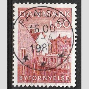 FRIM�RKER DANMARK | 1981 - AFA 735 - Byfornyelse - 1,60 Kr. r�d - Pragt Stemplet Pr�st�