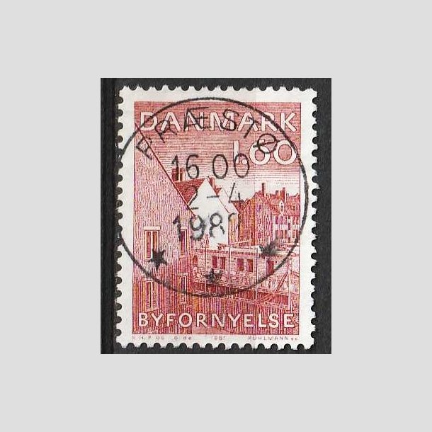 FRIM�RKER DANMARK | 1981 - AFA 735 - Byfornyelse - 1,60 Kr. r�d - Pragt Stemplet Pr�st�