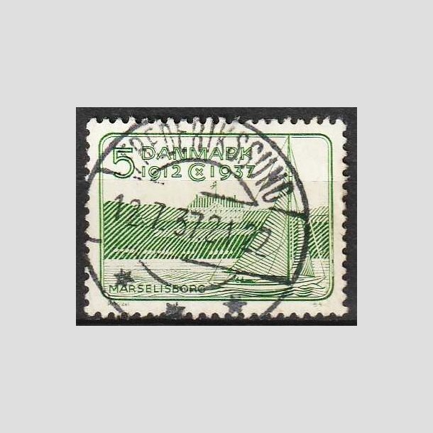 FRIM�RKER DANMARK | 1937 - AFA 239 - Chr. X 25 �re jubil�um 5 �re gr�n - Lux Stemplet Frederikssund