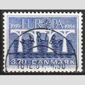FRIM�RKER DANMARK | 1984 - AFA 804 - Europam�rker - 3,70 Kr. bl� - Lux Stemplet Maribo