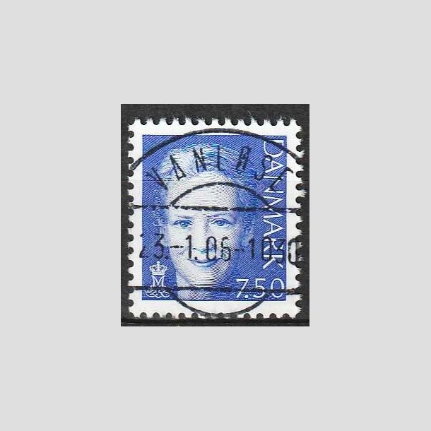 FRIM�RKER DANMARK | 2005 - AFA 1413 - Dronning Margrethe II - 7,50 bl� - Lux Stemplet Vanl�se