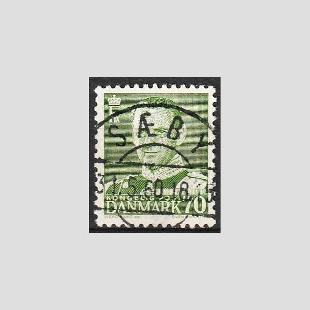 FRIM�RKER DANMARK | 1950 - AFA 324 - Fr. IX 70 �re m�rkgr�n - Lux Stemplet S�by