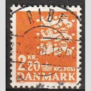 FRIM�RKER DANMARK | 1967 - AFA 464F - Rigsv�ben 2,20 Kr. orange - Lux Stemplet Ribe