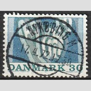 FRIM�RKER DANMARK | 1971 - AFA 516 - Sportsudgave - 30 �re bl�/gr�n - Lux Stemplet