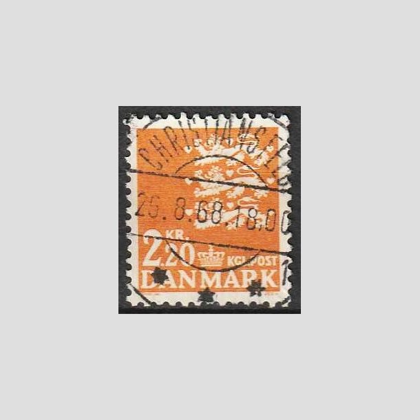 FRIM�RKER DANMARK | 1967 - AFA 464F - Rigsv�ben 2,20 Kr. orange - Lux Stemplet Christiansfeld