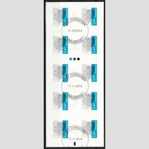 FRIM�RKER DANMARK | 2014 - AFA 1802 - Margrethe II - 19,00 Kr. x 10 stk. H�fte - Lux Stemplet (Sv�rt h�fte)