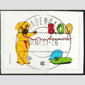 FRIM�RKER DANMARK | 2011 - AFA 1669 - B�rne-tv - 8,00 Kr. flerfarvet - Lux Stemplet Aabenraa