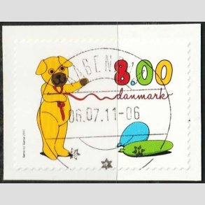 FRIM�RKER DANMARK | 2011 - AFA 1669 - B�rne-tv - 8,00 Kr. flerfarvet - Lux Stemplet Aabenraa