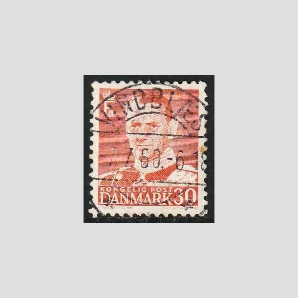 FRIM�RKER DANMARK | 1952-53 - AFA 337 - Fr. IX 30 �re r�d - Lux Stemplet Vindbl�s