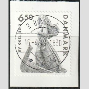 FRIM�RKER DANMARK | 2010 - AFA 1615 - Ribe 1300 �r - 6,50 Kr. gr�lig - Lux Stemplet R�nne