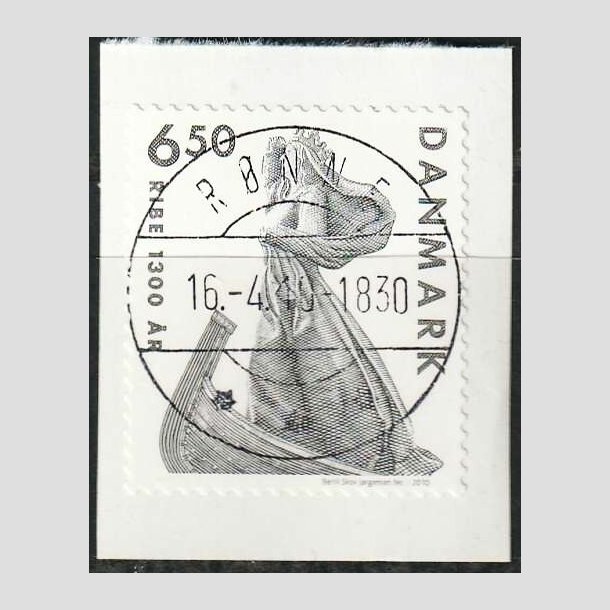 FRIM�RKER DANMARK | 2010 - AFA 1615 - Ribe 1300 �r - 6,50 Kr. gr�lig - Lux Stemplet R�nne