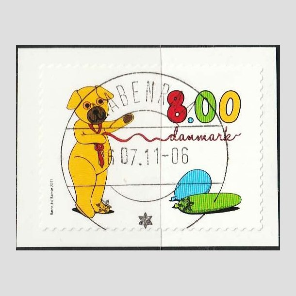 FRIM�RKER DANMARK | 2011 - AFA 1669 - B�rne-tv - 8,00 Kr. flerfarvet - Lux Stemplet Aabenraa