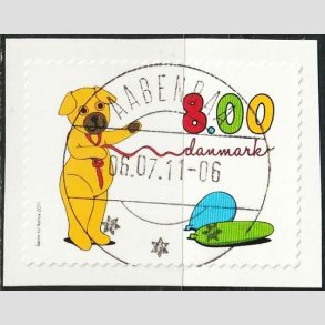 FRIM�RKER DANMARK | 2011 - AFA 1669 - B�rne-tv - 8,00 Kr. flerfarvet - Lux Stemplet Aabenraa