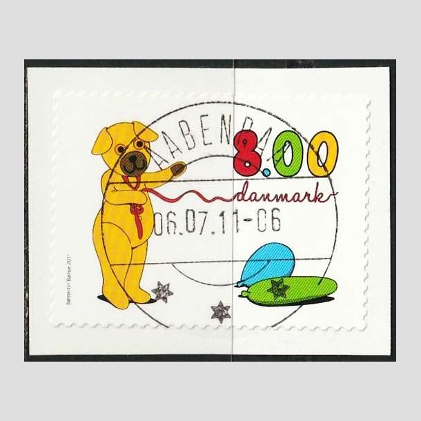FRIM�RKER DANMARK | 2011 - AFA 1669 - B�rne-tv - 8,00 Kr. flerfarvet - Lux Stemplet Aabenraa