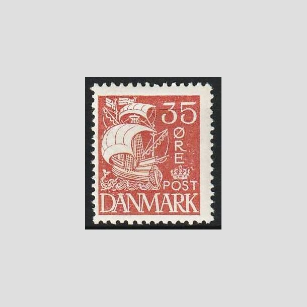 FRIM�RKER DANMARK | 1927 - AFA 173 - Karavel 35 �re brunr�d - Ubrugt