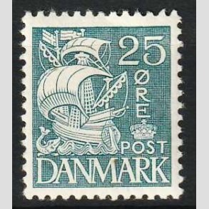 FRIM�RKER DANMARK | 1933 - AFA 205 - Karavel 25 �re bl� Type I - Ubrugt