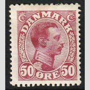 FRIM�RKER DANMARK | 1913 - AFA 74 - Chr. X 50 �re vinr�d - Ubrugt