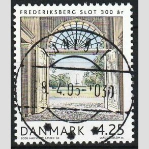 FRIM�RKER DANMARK | 2004 - AFA 1391 - Frederiksberg Slot - 4,25 Kr. - Pragt Stemplet Vanl�se
